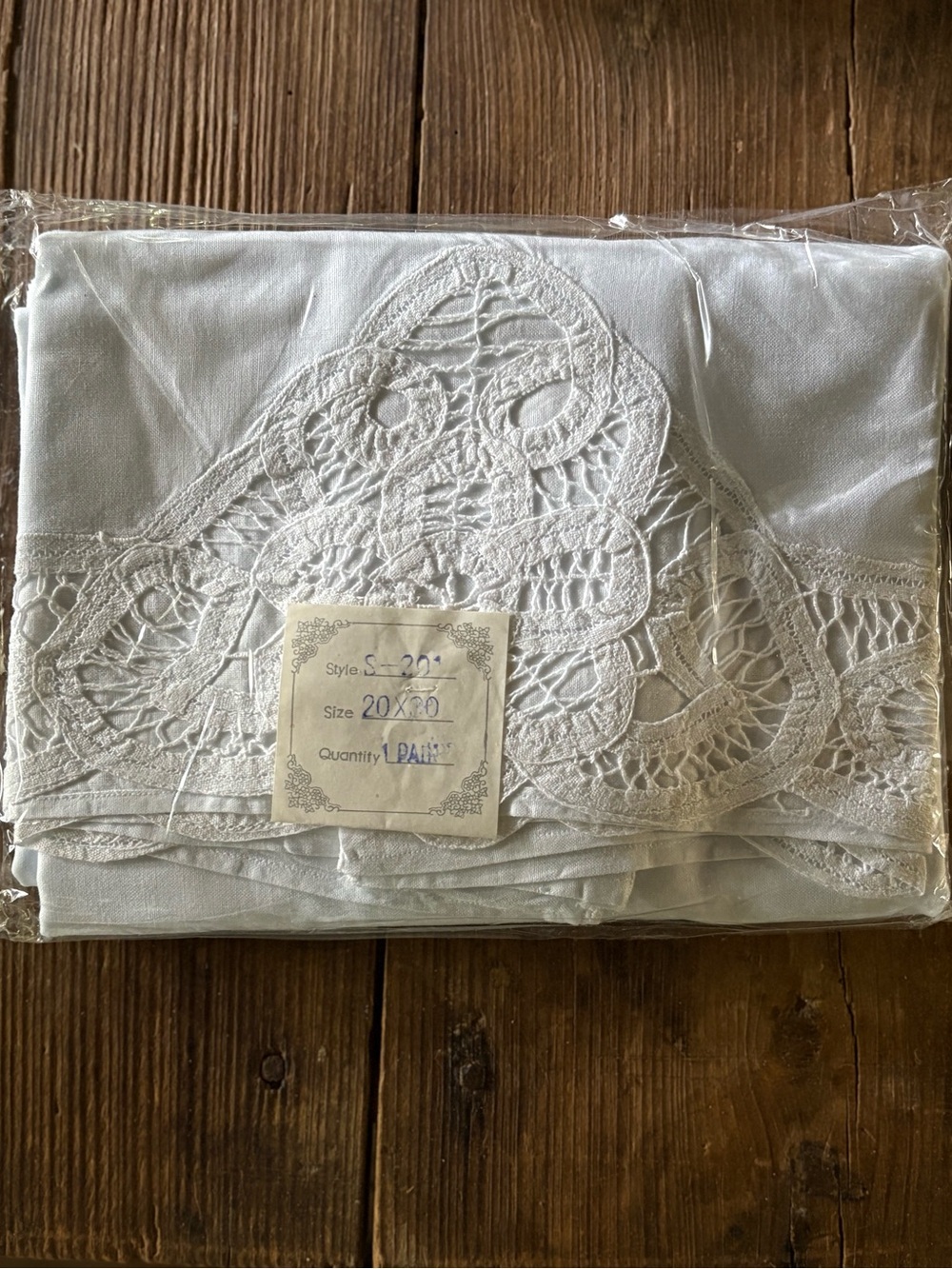 White Battenburg Lace Pillow cases Set 2